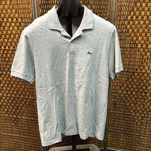 1641 Lacoste Men's Light Gray Polo Shirt Size 5 Large?